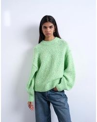 TOPSHOP - Knitted Fluffy Twist Yarn Jumper - Lyst