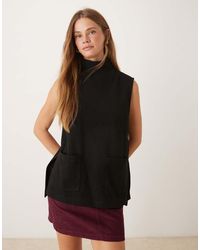 ASOS - Supersoft Boxy Tank Top With High Neck - Lyst