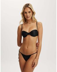Cotton On - Side Tie Gathered Brazilian Bikini Bottom - Lyst