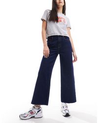 ASOS - Cropped Wide Leg Jeans - Lyst
