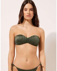 Calzedonia - Calzendonia Bandeau Bikini Top Shiny Satin - Lyst