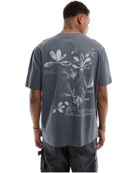 ASOS - T-shirt décontracté avec imprimé fleurs au dos - Lyst