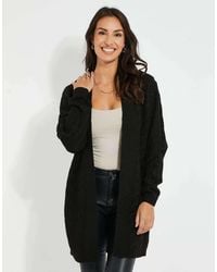 Threadbare - Rozanna' Cable Knit Cardigan - Lyst