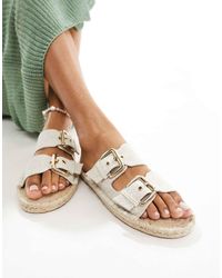 ASOS - Jada Double Buckle Espadrille Mules - Lyst