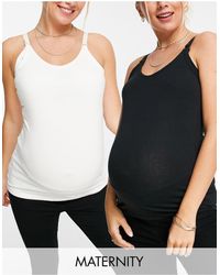 Mama.licious - Mamalicious maternity – umstandsmode – 2er-pack trägertops mit stillfunktion - Lyst