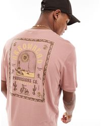Only & Sons - T-shirt vestibilità classica slavato con stampa "arrowhead" sulla schiena - Lyst