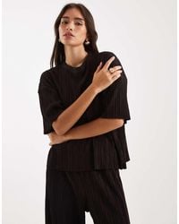 ONLY - Boxy Plisse Top Co-ord - Lyst