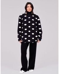 Loungeable - Polka Dot Cosy Borg Fleece Quarter Zip Lounge Jumper - Lyst