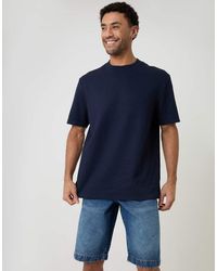 Threadbare - Relaxed Fit Textured Crew Neck T-Shirt - Lyst
