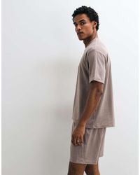 ASOS - Henley Set Short Pyjama Set - Lyst
