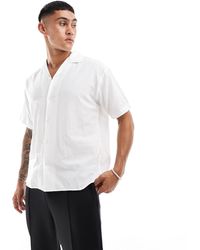 Jack & Jones - Linen Shirt With Revere Collar - Lyst