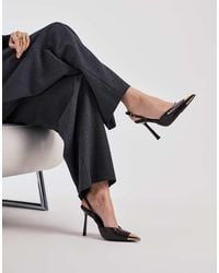 JW PEI - Savannah Slingback Heels With Metal Toe Detail - Lyst