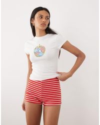 ASOS - Shrunken Ringer Tee With Apple Graphic - Lyst