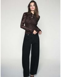 Stradivarius - Flocculated Long Sleeve toggle Top - Lyst