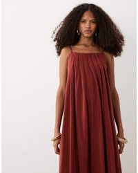 ASOS - Pleated Trapeze Dress - Lyst