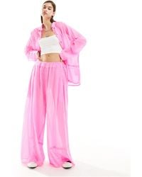 Free People - Sheer Gauzey Oversized Trousers Co-ord - Lyst