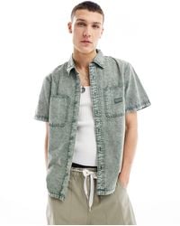 Dickies - Newington - chemise à manches courtes - foncé délavé - Lyst