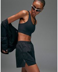 4505 - Premium Woven High Waist 3 Inch Running Short With Jersey Liner And Phone Pocket - Lyst