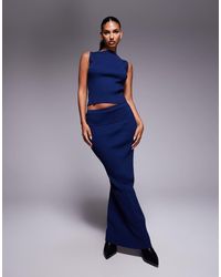 Kaiia - Exclusive Rib Knit Maxi Skirt - Lyst