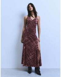Bershka - Long Tulle Strappy Dress - Lyst