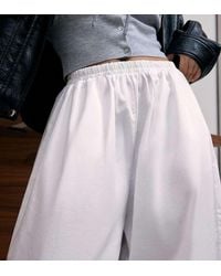 Bershka - Petite Poplin Bloomer Trousers - Lyst
