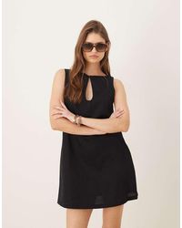 ASOS - Slash Neck Keyhole Mini Sundress - Lyst