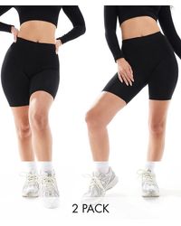 ASOS - Hourglass - Set Van 2 Basic leggingshorts - Lyst