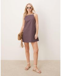 ASOS - Slash Neck Shapeless Mini Sundress - Lyst