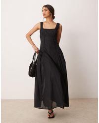 ASOS - Prairie Square Neck Maxi Sundress With Dropped Waist - Lyst