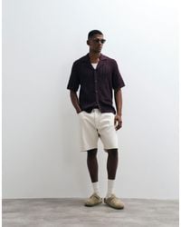 ASOS - Relaxed Knit Textured Button Up Polo - Lyst