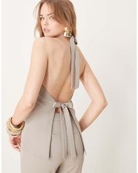 Pretty Lavish - Tailored Backless Top Co-ord - Lyst