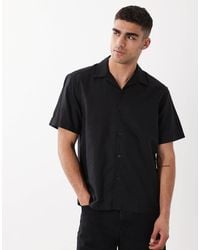 SELECTED - Linen Blend Short Sleeve Shirt - Lyst