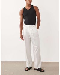 ASOS - Smart Pleated Wide Leg Pants - Lyst