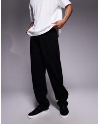 ASOS - Heavyweight Tapered Sweatpants With Fixed Hem And Pin Tucks - Lyst