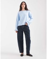 Pieces - Pullover mit rüschen an den bündchen, langärmlig, gestrickt, - Lyst