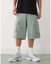 Karlkani - Og baggy Cargo Shorts - Lyst