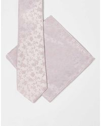 ASOS - Tie With Floral Pocket Square - Lyst