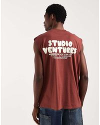 ASOS - Oversized Tank With Back Bubble Text Graphic - Lyst