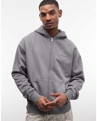 PEGADOR - Oversized Zip Up Hoodie - Lyst
