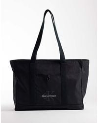 Calvin Klein - Large Nylon Logo Tote Bag - Lyst