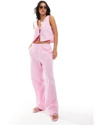 ONLY - Wide Leg Boxer Detail Trousers Co-ord - Lyst