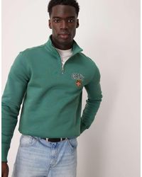 GANT - Varsity Logo Half Zip Sweatshirt - Lyst