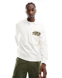 Tommy Hilfiger - Relaxed Luxe Varsity Rugby Shirt - Lyst
