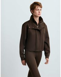 Oysho - Neoprene-Effect Double-Collar Jacket - Lyst
