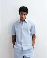 ASOS - Co-Ord Relaxed Seersucker Stripe Shirt - Lyst