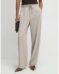 River Island - Tailored Elasticated Wide Leg Trousers - Lyst