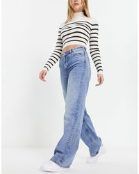 Monki - Yoko - jeans medio con fondo ampio - Lyst