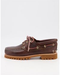 Timberland Leather Boat Shoes Authentics 3 Eye Classic Lug in Brown for Men  | Lyst Australia