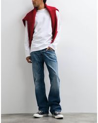 Weekday - Sky Low Waist Straight Leg Jeans - Lyst