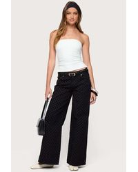 Edikted - Misha Polka Dot Baggy Low Jeans - Lyst